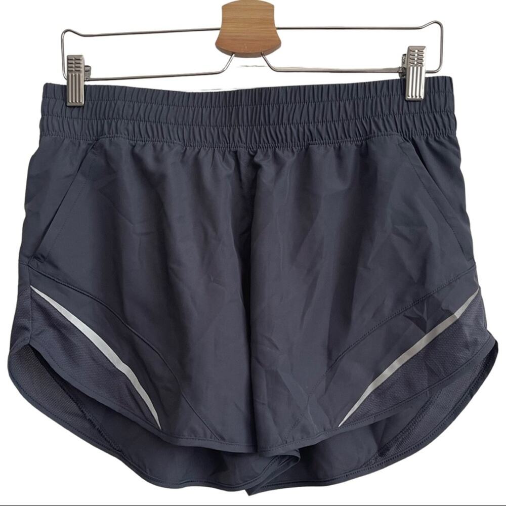 Athletic Works Ladies gray running shorts reflective details on legs size MEDIUM